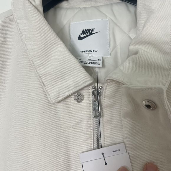 Nike Sportswear Mens Sz XL Denim Quilted Insulated Full Zip Work Jacket - Picture 16 of 16